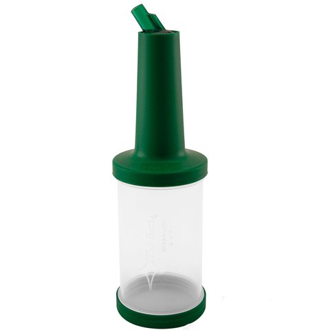 PM01G Пляшка з гейзером 1 л прозора (зелена кришка)