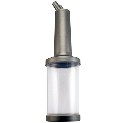 PM01MS Бутылка с гейзером 1 л прозрачная (серебряная крышка)