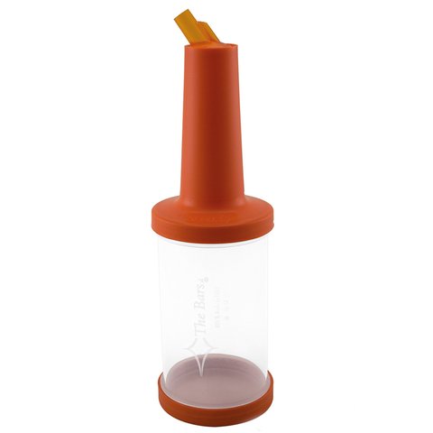 PM01O Пляшка з гейзером 1 л прозора (помаранчева кришка)