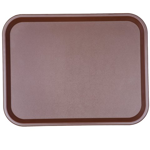 594180 Таця прямокутна коричнева 45,6х35,6 см